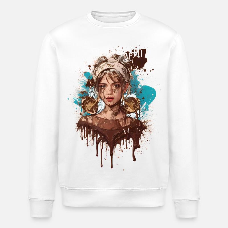 Dame douce - Sweat bio ROLLER Stanley/Stella Unisexe - blanc