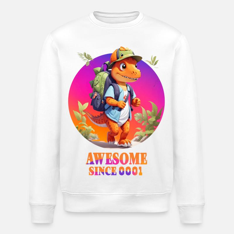Bébé Dino - Sweat bio ROLLER Stanley/Stella Unisexe - blanc
