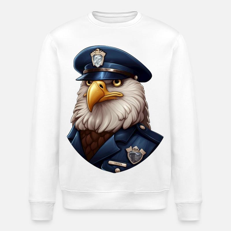 Polizei Eule - Stanley/Stella Unisex Bio-Sweatshirt ROLLER - Weiß