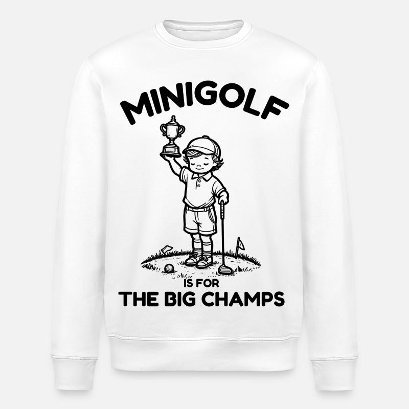 Kinder Minigolf - Stanley/Stella Unisex Bio-Sweatshirt ROLLER - Weiß