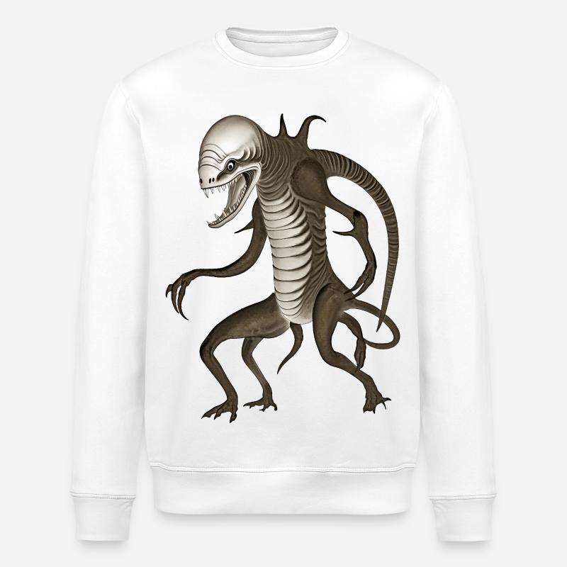 BUG #10 - dark hell - Sweat bio ROLLER Stanley/Stella Unisexe - blanc