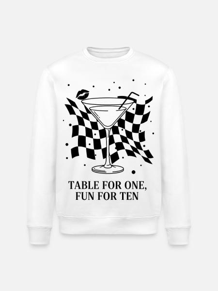 Table For One Martini Party - Stanley/Stella ROLLER Unisex Organic Sweatshirt - white