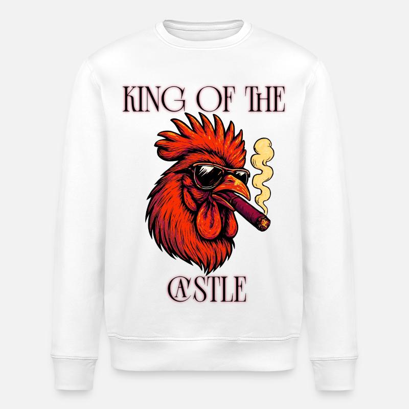 T-shirt Drôle de Coq - Sweat bio ROLLER Stanley/Stella Unisexe - blanc