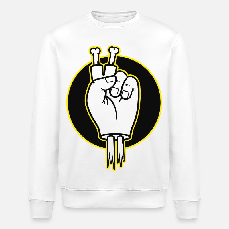 Signe de victoire des Doigts d’Os - Sweat bio ROLLER Stanley/Stella Unisexe - blanc