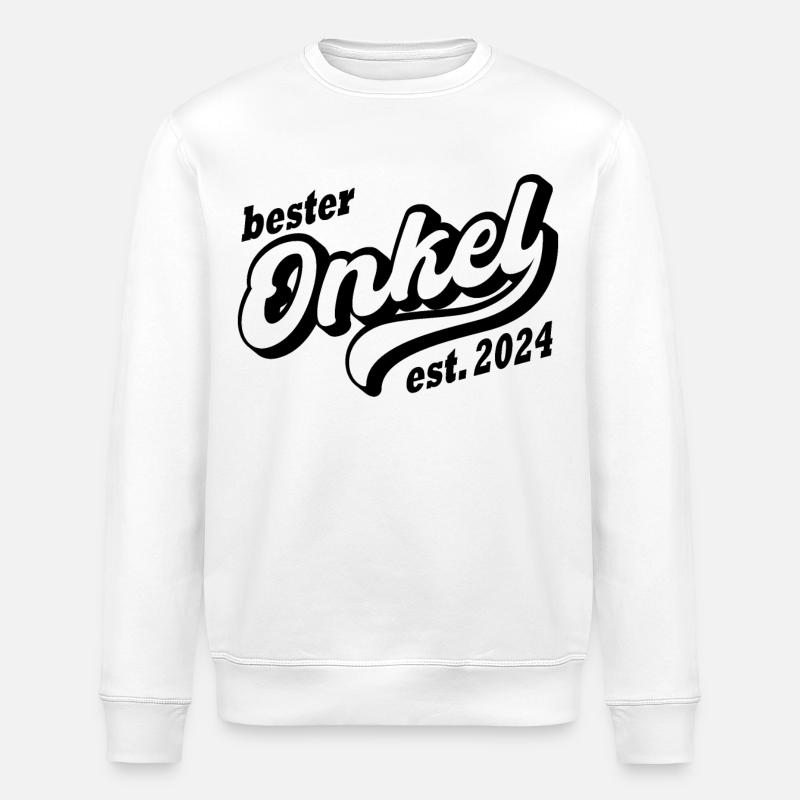 Bester Onkel 2024 - Stanley/Stella Unisex Bio-Sweatshirt ROLLER - Weiß