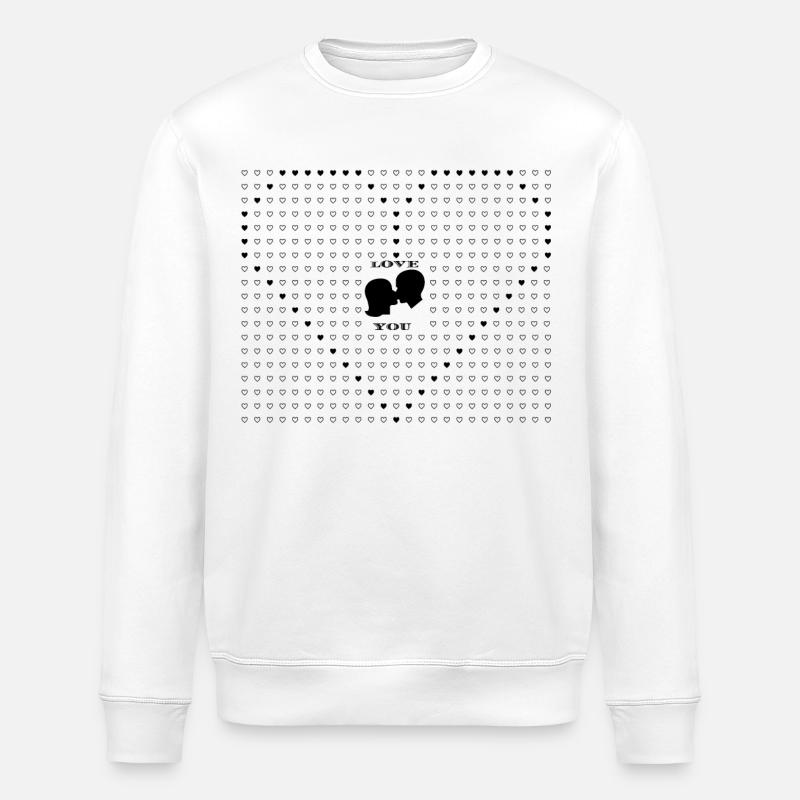 Herzblatt - Stanley/Stella Unisex Bio-Sweatshirt ROLLER - Weiß