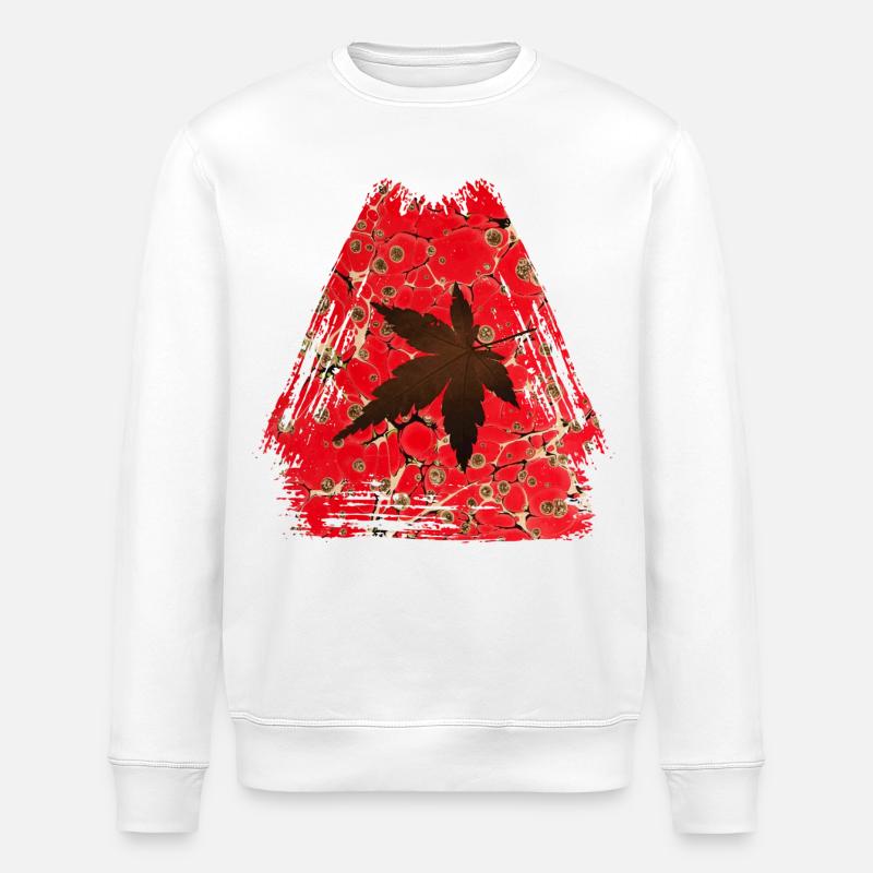 Feuille d’automne E 245 - Sweat bio ROLLER Stanley/Stella Unisexe - blanc