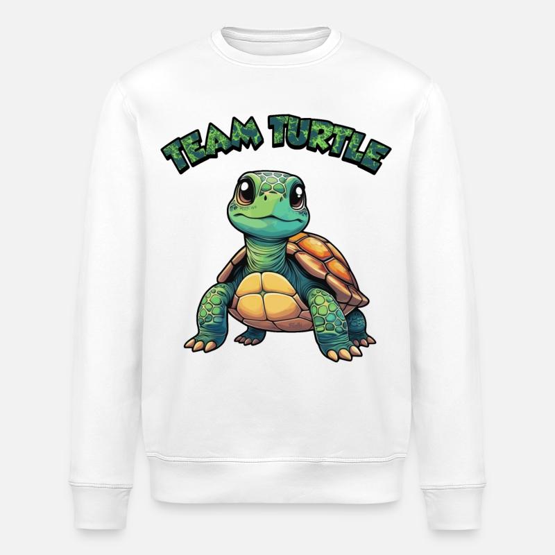 Team Turtle - Stanley/Stella ROLLER Unisex Organic Sweatshirt - white