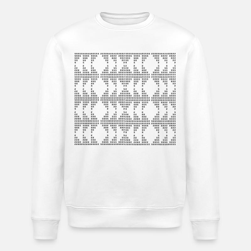 Unique D-pattern - Stanley/Stella ROLLER Unisex Organic Sweatshirt - white