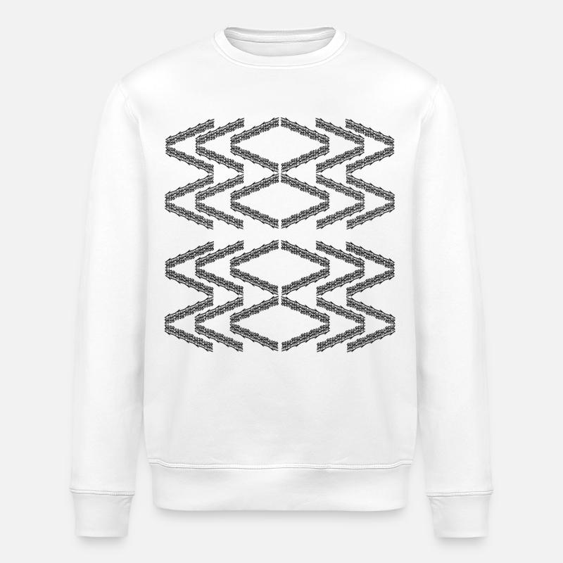 Zickzack-Muster - Stanley/Stella Unisex Bio-Sweatshirt ROLLER - Weiß