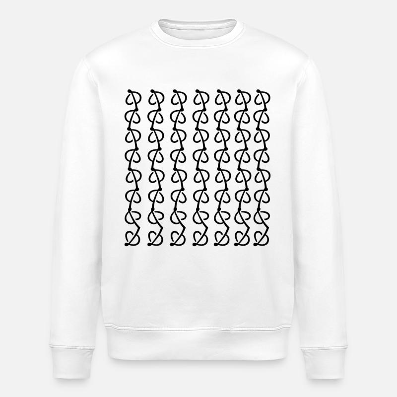 unique leaf design - Stanley/Stella ROLLER Unisex Organic Sweatshirt - white