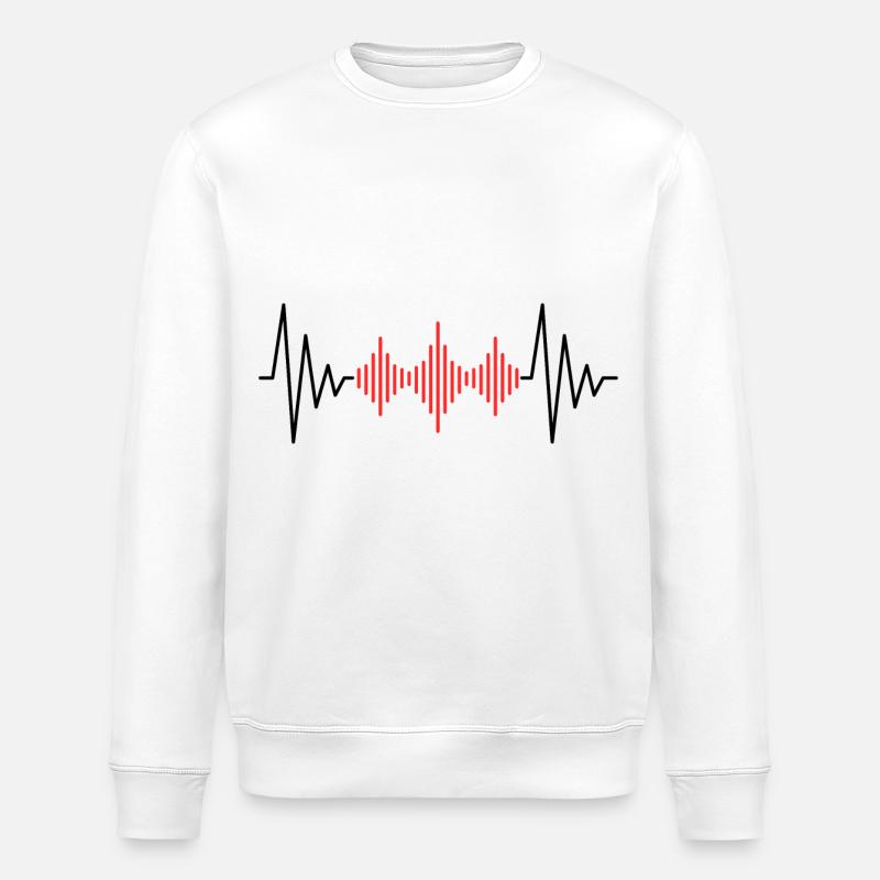 Podcast Herzschlag - Stanley/Stella Unisex Bio-Sweatshirt ROLLER - Weiß