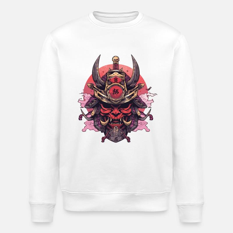 Ancient Samurai Warrior - Stanley/Stella ROLLER Unisex Organic Sweatshirt - white