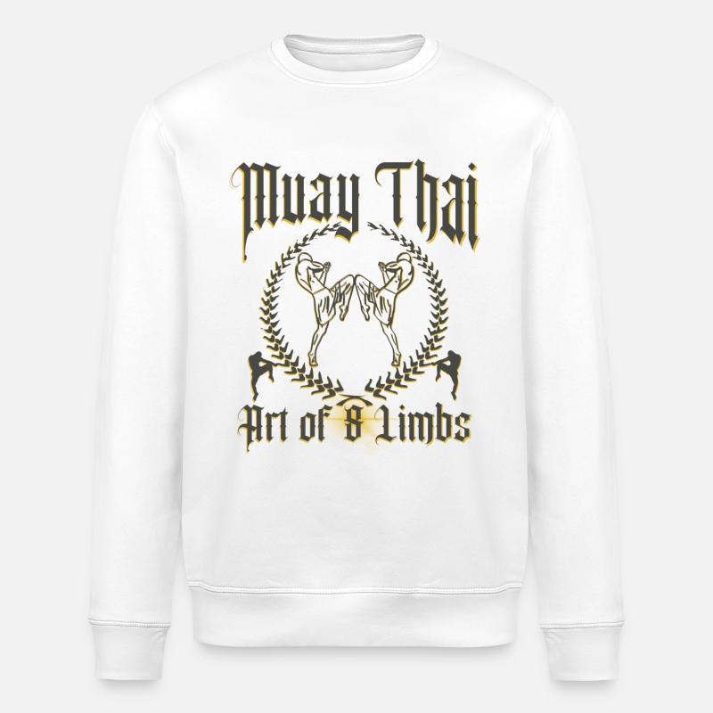 Muay Thai Kickboxen - Stanley/Stella Unisex Bio-Sweatshirt ROLLER - Weiß