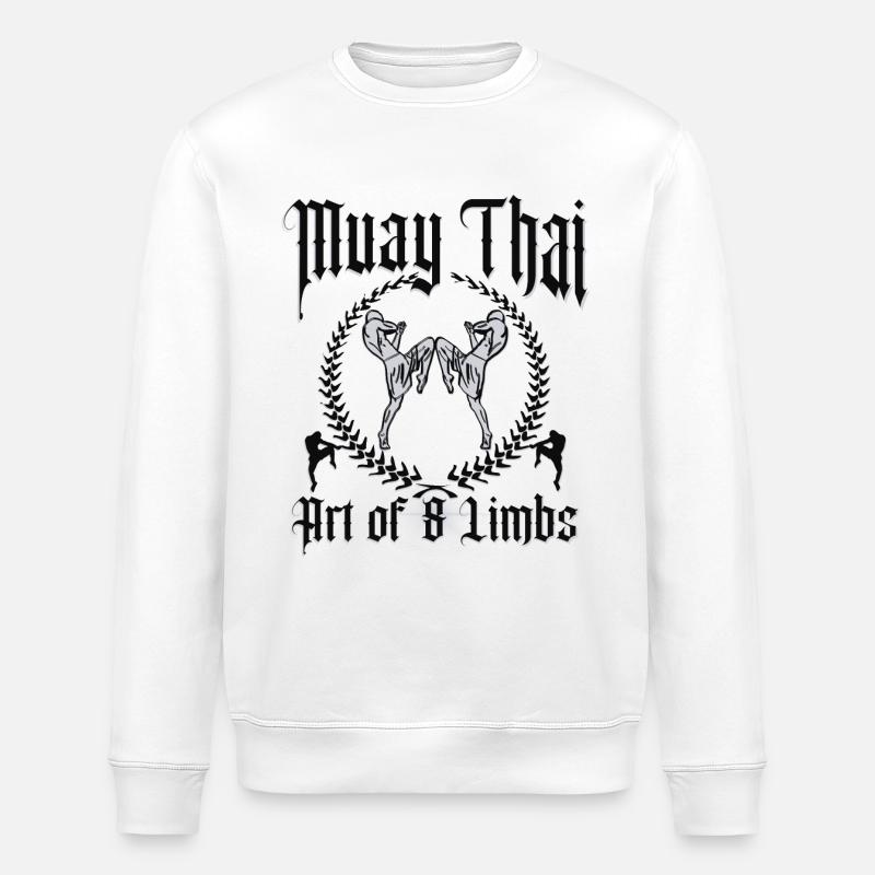 Muay Thai Kickboxen - Stanley/Stella Unisex Bio-Sweatshirt ROLLER - Weiß