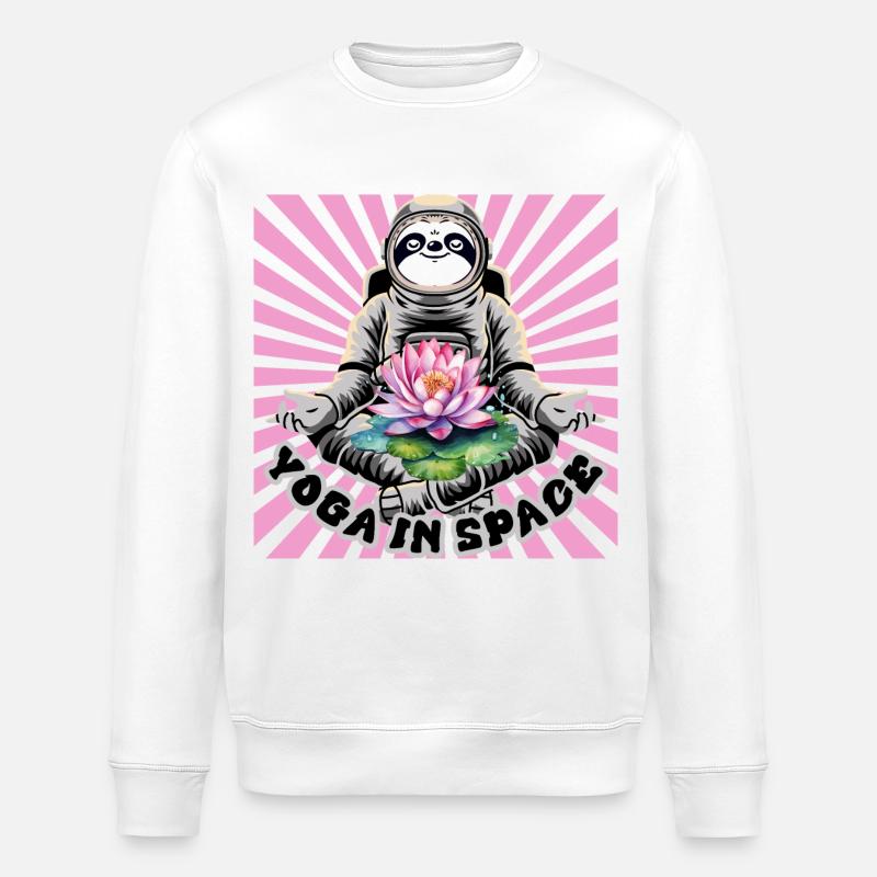 Yoga dans l’espace - Sweat bio ROLLER Stanley/Stella Unisexe - blanc