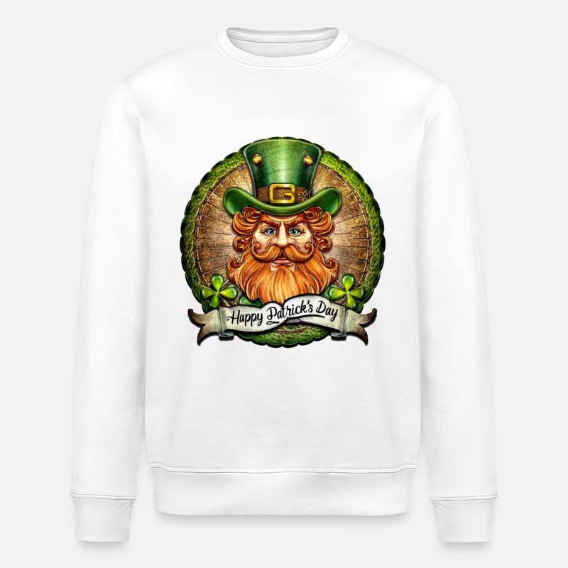 Happy Patricksday - Stanley/Stella Unisex Bio-Sweatshirt ROLLER - Weiß