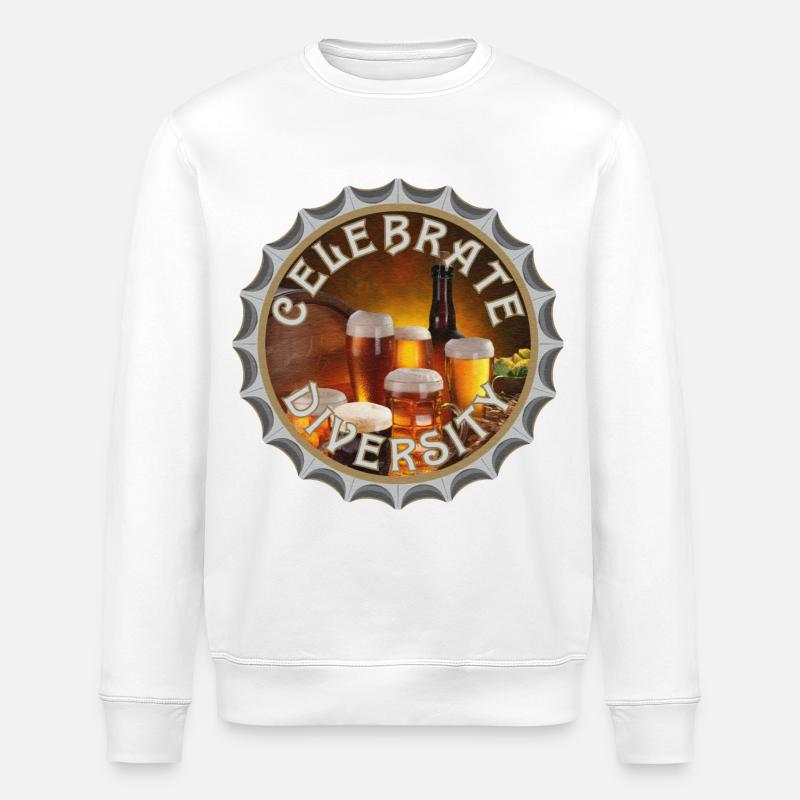 celebrate diversity - Stanley/Stella ROLLER Unisex Organic Sweatshirt - white