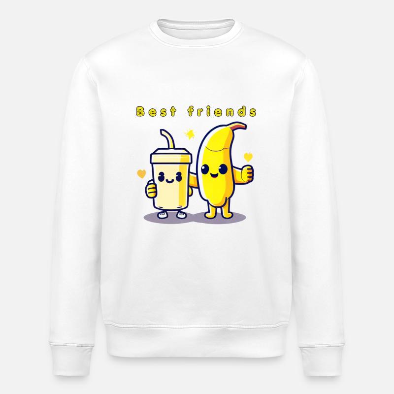 Beste Freunde - Stanley/Stella Unisex Bio-Sweatshirt ROLLER - Weiß