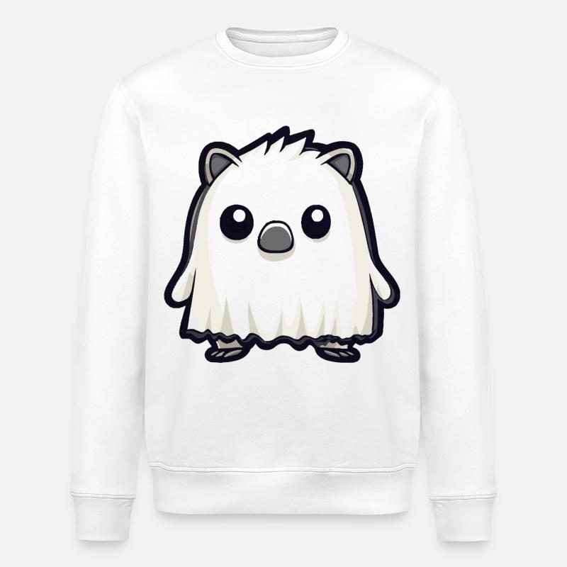 Igel Halloween Comic Geist - Stanley/Stella Unisex Bio-Sweatshirt ROLLER - Weiß