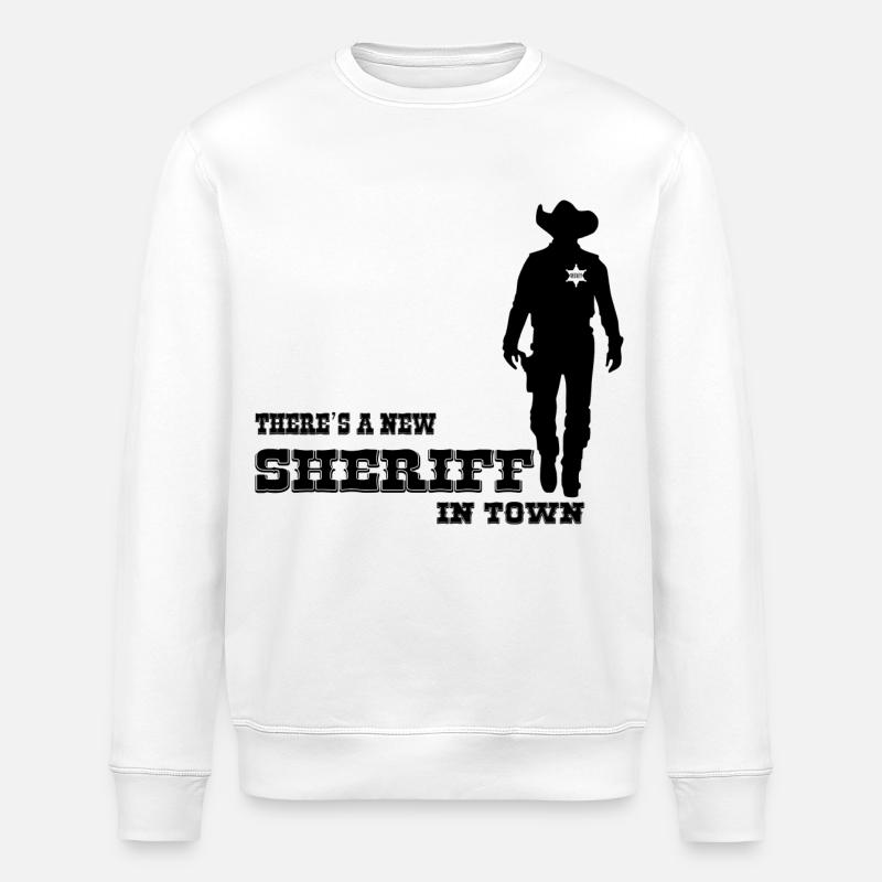 SHERIFF - Stanley/Stella Unisex Bio-Sweatshirt ROLLER - Weiß