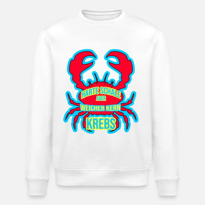 Sternzeichen Krebs - Stanley/Stella Unisex Bio-Sweatshirt ROLLER - Weiß