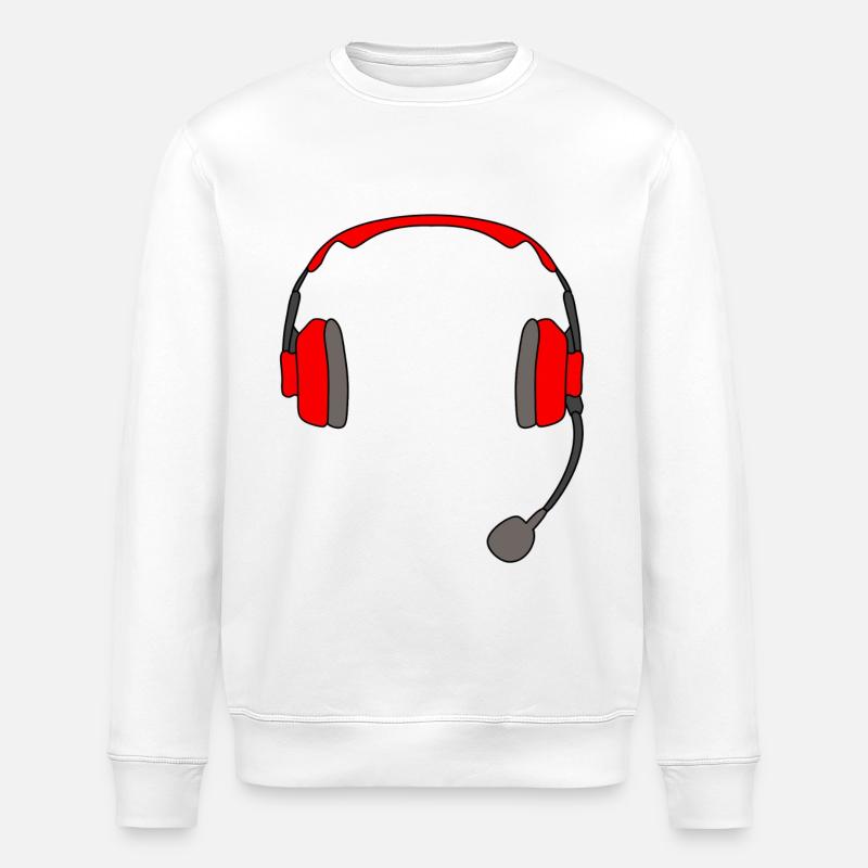 Headset Gaming Kopfhörer - Stanley/Stella Unisex Bio-Sweatshirt ROLLER - Weiß
