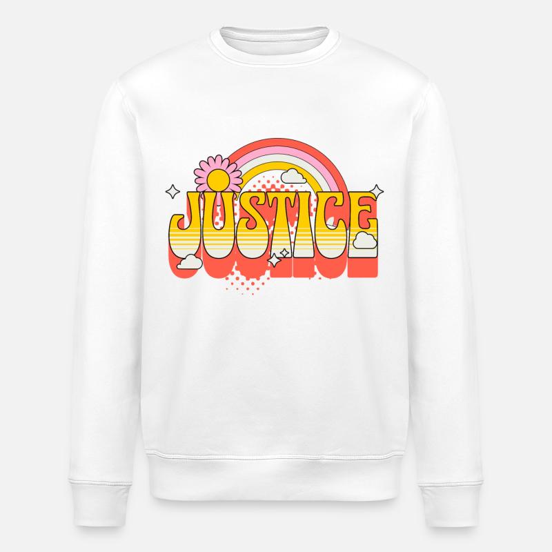 Justice, Liberté, Paix, Tolérance, Amour - Sweat bio ROLLER Stanley/Stella Unisexe - blanc