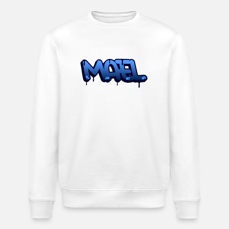 Graffiti first name Mael - Stanley/Stella ROLLER Unisex Organic Sweatshirt - white