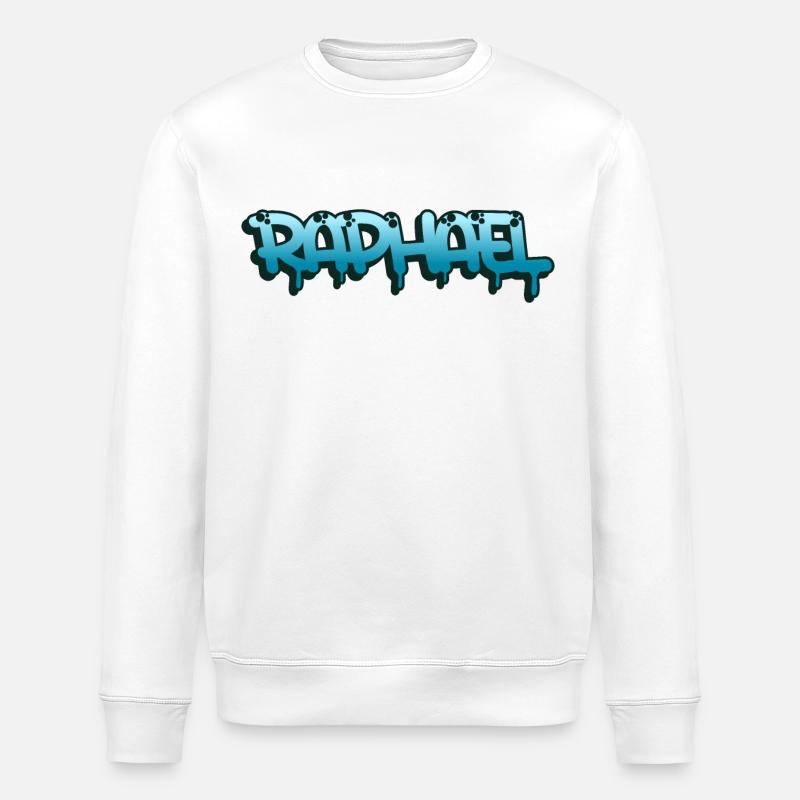 Graffiti prénom Raphael - Sweat bio ROLLER Stanley/Stella Unisexe - blanc