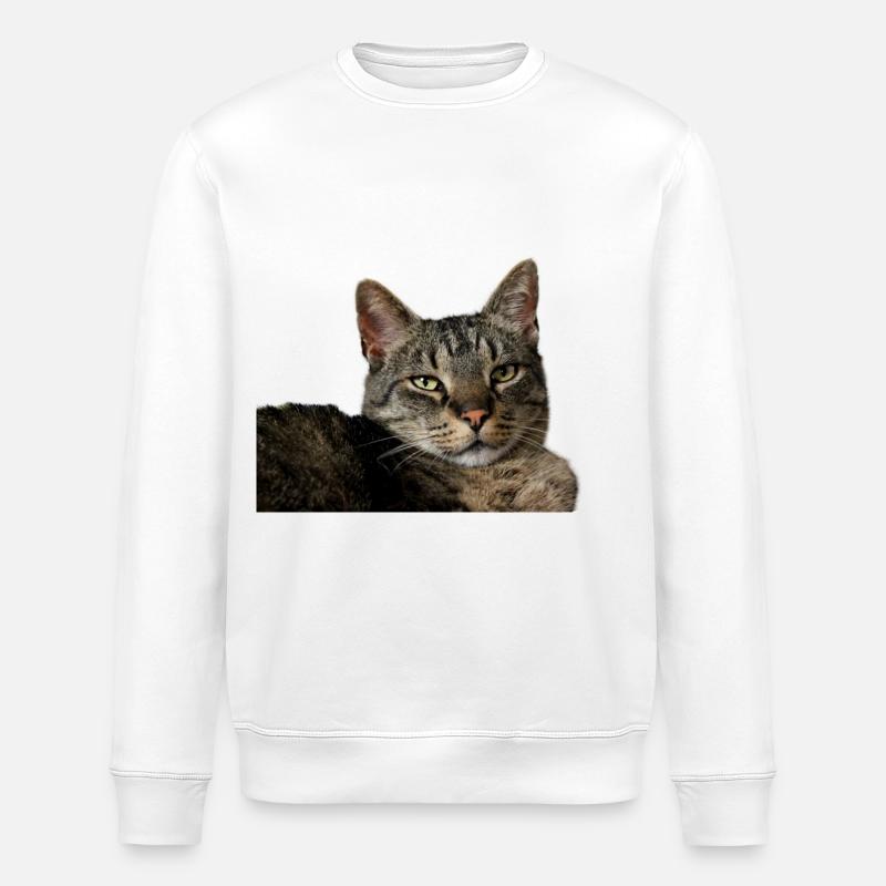 Cat Kitten - Stanley/Stella ROLLER Unisex Organic Sweatshirt - white