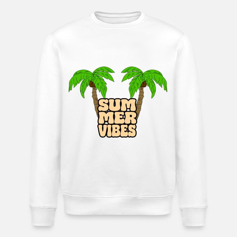 palmen summervibes - Stanley/Stella Unisex Bio-Sweatshirt ROLLER - Weiß
