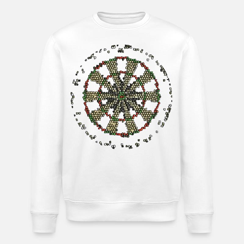 Dartboard Mosaic - Stanley/Stella Unisex Bio-Sweatshirt ROLLER - Weiß