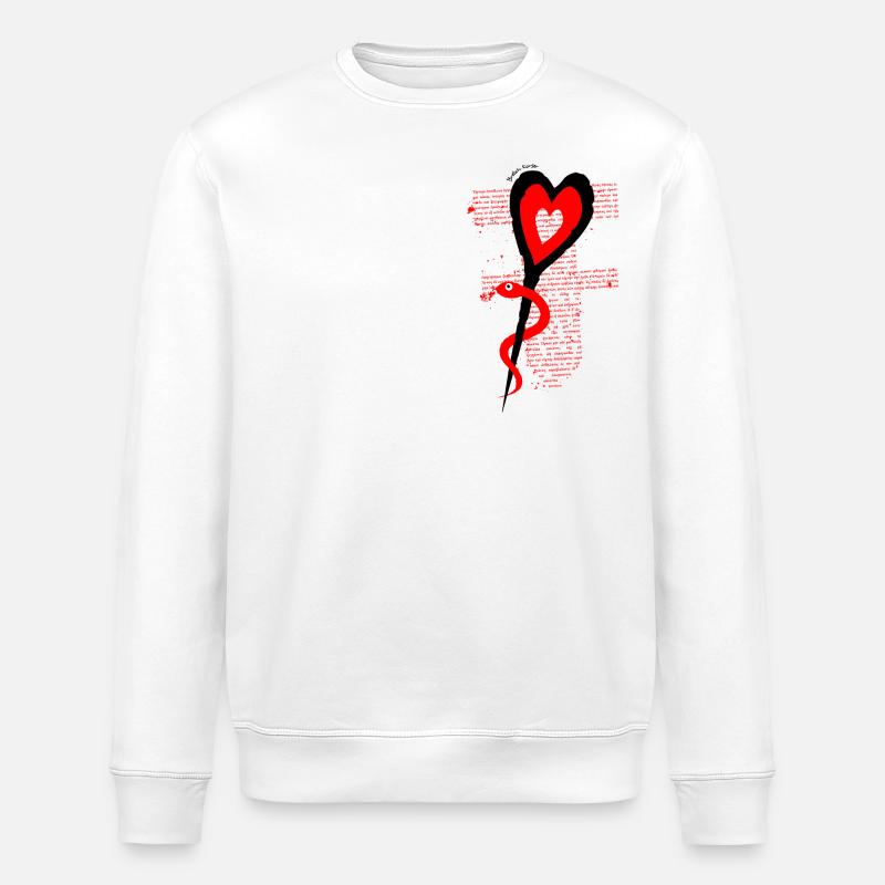 Medizinisches Herz - Stanley/Stella Unisex Bio-Sweatshirt ROLLER - Weiß