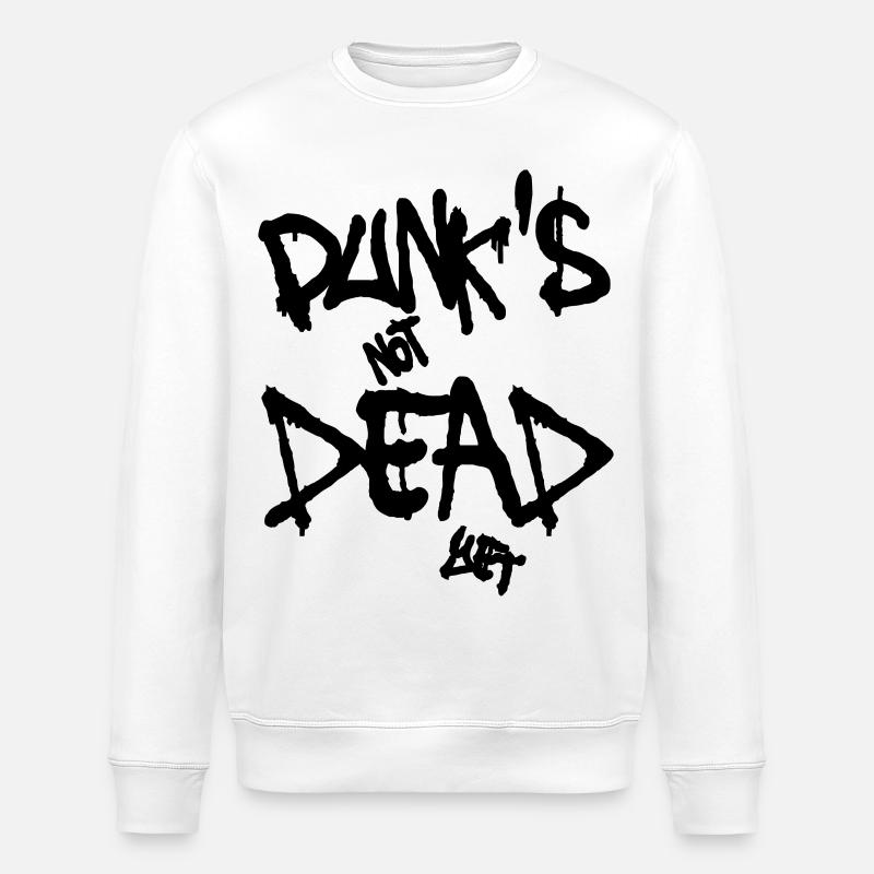 Punk is not dead yet - Stanley/Stella ROLLER Unisex Organic Sweatshirt - white