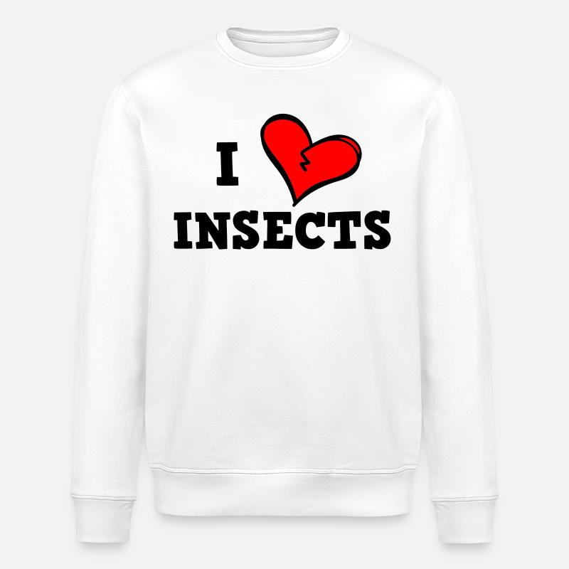 I love insects - Stanley/Stella ROLLER Unisex Organic Sweatshirt - white