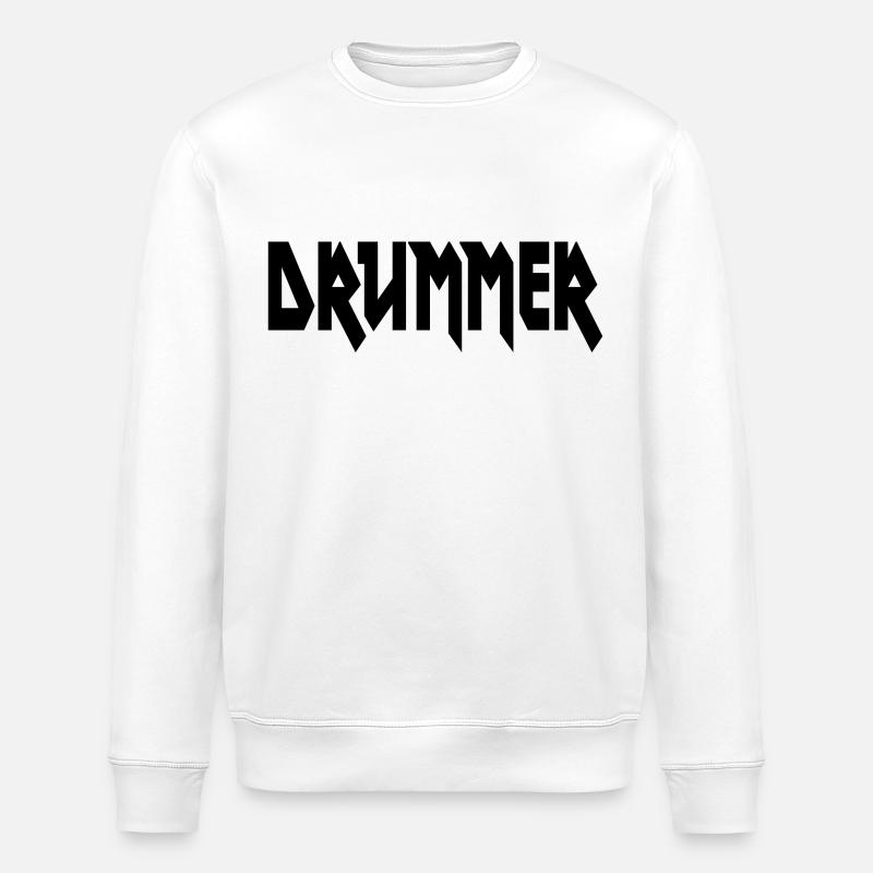 Drummer - Stanley/Stella ROLLER Unisex Organic Sweatshirt - white