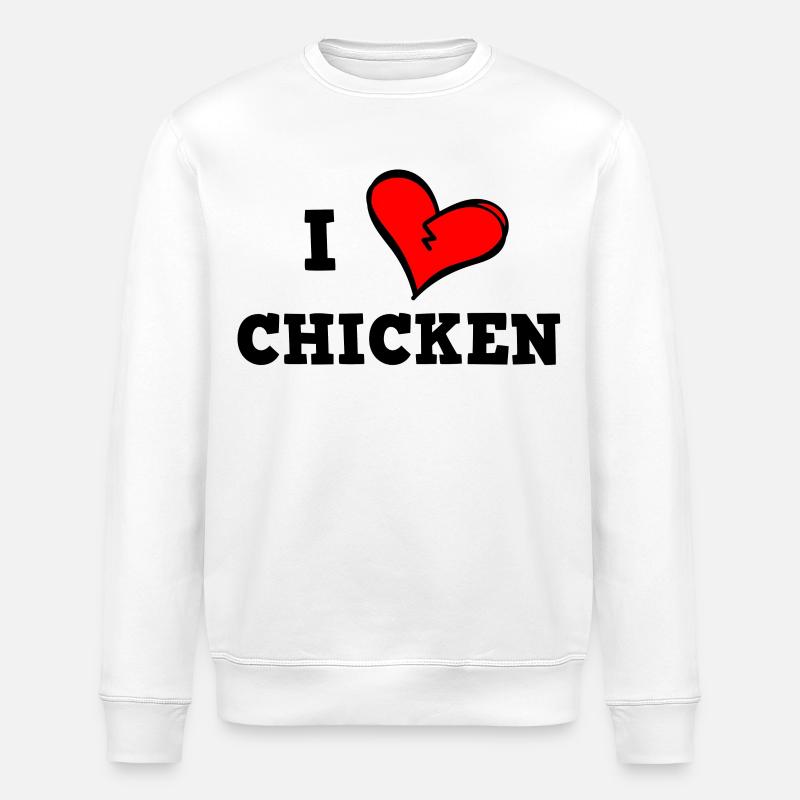 J’aime le poulet - Sweat bio ROLLER Stanley/Stella Unisexe - blanc