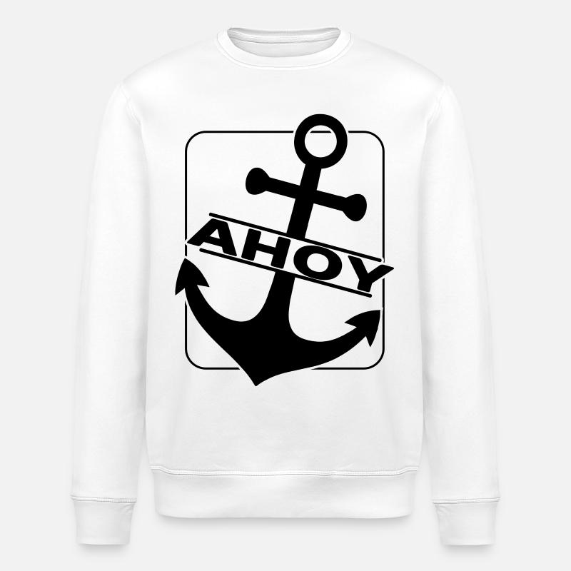 Ahoy Voilier Ancre - Sweat bio ROLLER Stanley/Stella Unisexe - blanc