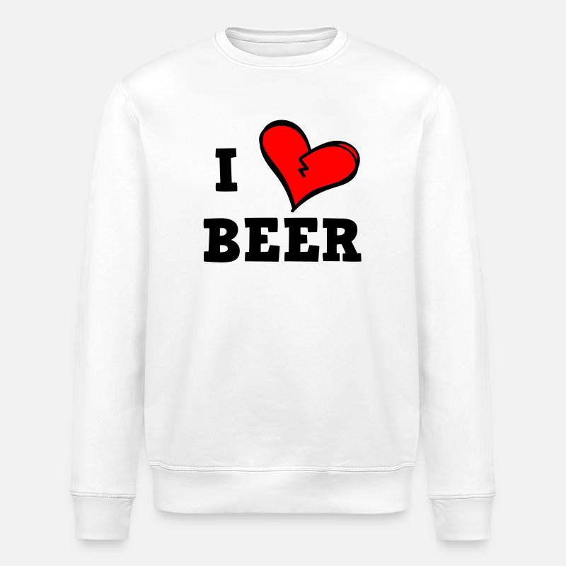 Ich liebe Bier - Stanley/Stella Unisex Bio-Sweatshirt ROLLER - Weiß