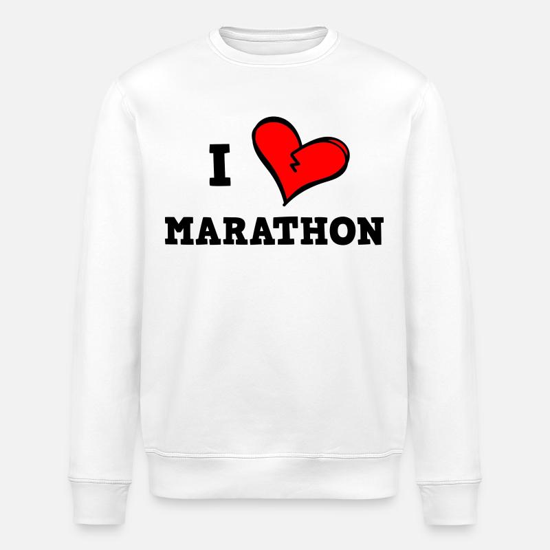 J’adore le marathon - Sweat bio ROLLER Stanley/Stella Unisexe - blanc