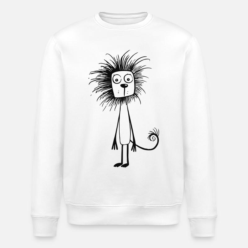 Verwirrter Löwe - Stanley/Stella Unisex Bio-Sweatshirt ROLLER - Weiß