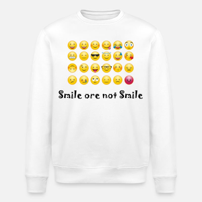 Smilie - Stanley/Stella Unisex Bio-Sweatshirt ROLLER - Weiß