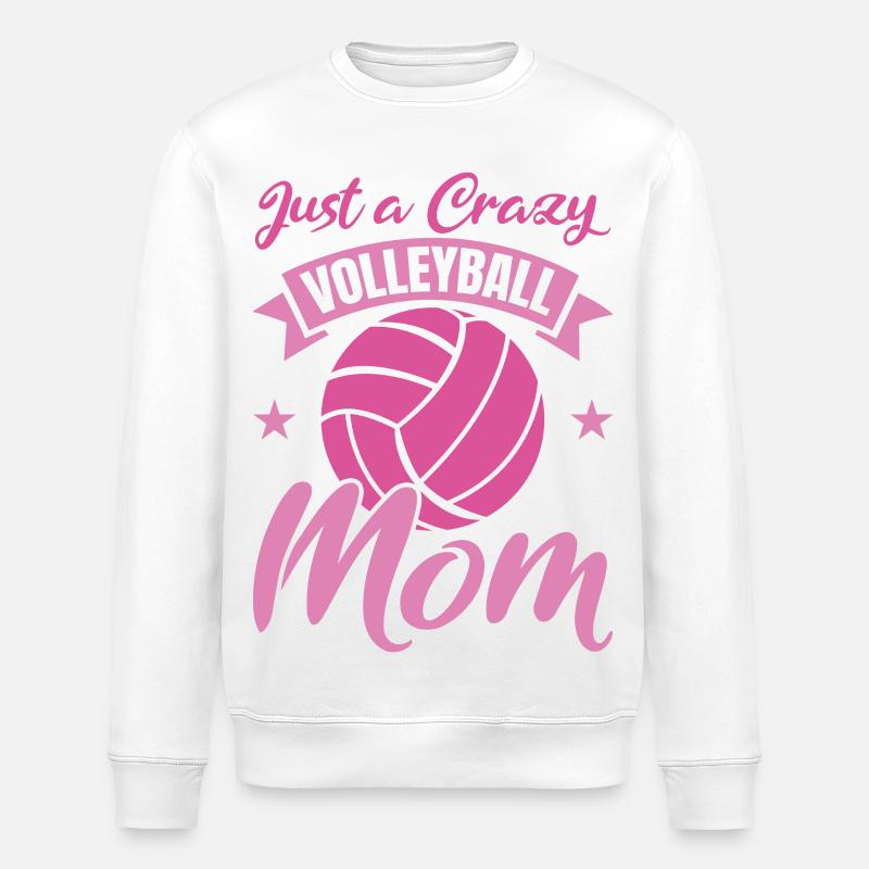 Drôle de maman de volleyball - Sweat bio ROLLER Stanley/Stella Unisexe - blanc
