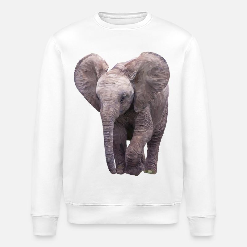 Elefäntchen - Stanley/Stella Unisex Bio-Sweatshirt ROLLER - Weiß