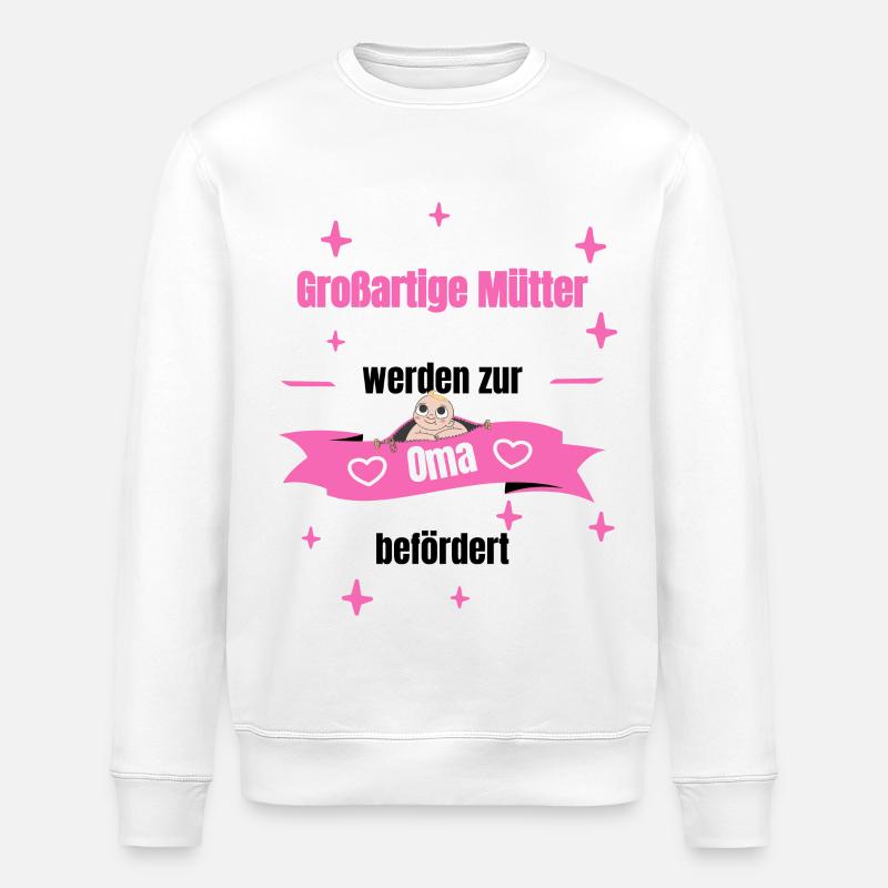 Oma - großartige Mutter - Stanley/Stella Unisex Bio-Sweatshirt ROLLER - Weiß
