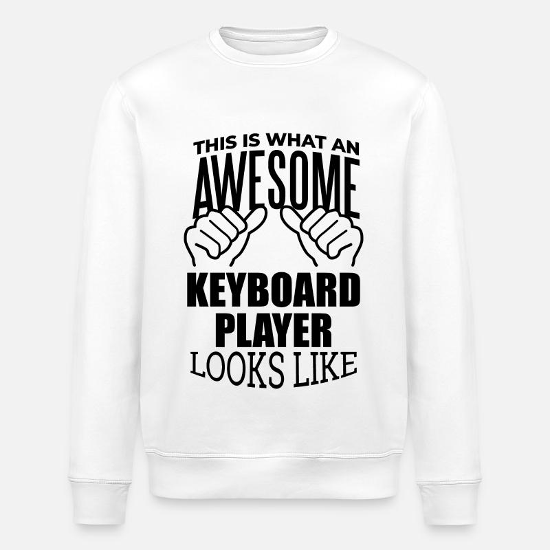 clavier - Sweat bio ROLLER Stanley/Stella Unisexe - blanc