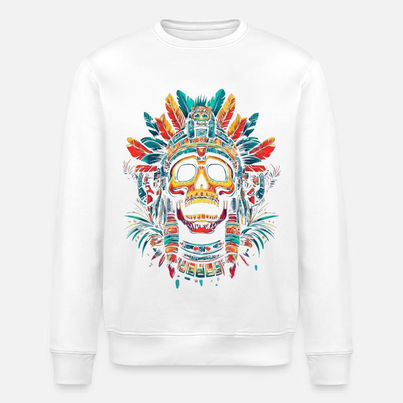 Aztec - Stanley/Stella ROLLER Unisex Organic Sweatshirt - white