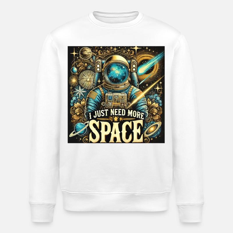 MORE SPACE - Stanley/Stella Unisex Bio-Sweatshirt ROLLER - Weiß