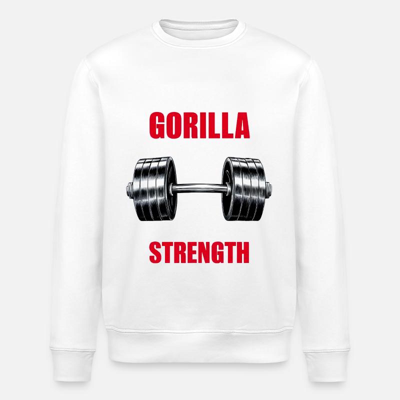 Gorilla Strength - Stanley/Stella Unisex Bio-Sweatshirt ROLLER - Weiß